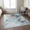 Homeroots 5' X 8' Teal Blue Gold And Gray Abstract Washable Indoor Outdoor Area Rug 617831 - alternate 4