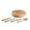Picnic Time Family Of Brands NCAA Mississippi State Bulldogs Circo Cheese Board and Knife Set - Charcuterie Board Set 854-00-505-383-0 - alternate 2