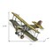 Homeroots 6" Yellow and Green Metal Hand Painted Model Airplane Tabletop Sculpture 489430 - alternate 3