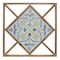 Homeroots Set of Two White Blue And Brown Floral Wood and Metal Square Framed Art, 2PK 516365 - alternate 2