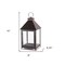 Homeroots Set of Two Black Geometric Iron And Glass Floor Lantern Candle Holders, 2PK 517596 - alternate 3