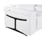 Homeroots 86in White and Black Italian Leather Power Reclining Loveseat With Storage 720531 - alternate 3
