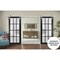 Sartodoors Sturdy Double Barn Door with Frosted Glass 12 Lites, Felicia 3312 Matte Black, 13FT Rail Hangers H FELICIA3312DB-S-BLK-3696 - alternate 4