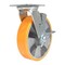 Vestil Polyurethane Swivel With Brake Caster 8 In. Diameter x 2 In. Width 1760 lb Orange/Silver CST-VE-8X2PUA-SWB - alternate 1
