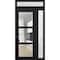 Vdomdoors Front Exterior Prehung FiberGlass Door Clear Glass See-through / Manux 8555 Matte Black Clear Glass MANUX8555EXD-BLK-W30+16 x H80-LH - alternate 3