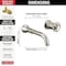 Delta Trinsic Single Handle Wall Mount Bathroom Faucet Trim T3558LF-SSWL - alternate 3