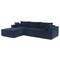 Homeroots 72" Dark Blue Fabric Modular Sleeper Sofa 568306 - alternate 6