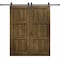Sartodoors Modern Double Barn Door 36 x 80 inches, Ego 5010 Marble Oak, 13FT Rail Track Set, Solid Panel Int EGO5010DB-DMR-36 - alternate 1