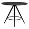 Homeroots 36" Black Wood and Steel Round Top Dining Table 602237 - alternate 5