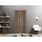 Sartodoors Sliding Closet Bi-fold Doors, Planum 0011 Walnut and Aluminum Strips, Sturdy Tracks Moldings Trims PLANUM0011BF-WLN-3696 - alternate 5