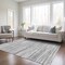 Homeroots 5' X 8' Gray And Ivory Abstract Washable Indoor Outdoor Area Rug 613098 - alternate 4