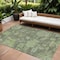 Homeroots 9' X 12' Fern Green And Olive Green Floral Washable Indoor Outdoor Area Rug 604124 - alternate 1