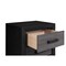 Homeroots 22" Black And Gray Wood Two Drawer Nightstand 564652 - alternate 3