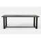 Homeroots 87" Black Rectangular Solid Manufactured Wood And Iron Dining Table 486034 - alternate 4