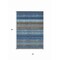 Homeroots 3' X 5' Navy Blue Sky Blue And Taupe Striped Washable Indoor Outdoor Area Rug 614815 - alternate 5