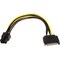 Monoprice 8" SATA 15 pin to 6 pin PCI Express Card Power Cable 8494 - alternate 1