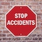 Signmission Stop Accidents, 6 Inch X 6 Inch, Plastic Sign OC-P-6-305 - alternate 4