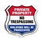 Signmission Private Property Shield Sign No Trespass, 18 inch X 18 inch, Plastic Sign, 2PK SHI-P-2PACK-18-453 - alternate 1