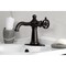 Kingston Brass One-Handle Single-Hole Bathroom Faucet with Knurled Handle and Push Pop-Up Drain, Oil Rubbed Bronze KSD3545RKZ - alternate 2