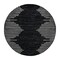 World Rug Gallery Bohemian Stripe Stain Resistant Area Rug 8 ft Round Black 385BLACK8RND - alternate 2