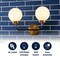 Jonathan Y Caleb 18" 2-Light Contemporary Transitional Iron/Glass LED Vanity Light, Brass Gold/Black/White JYL9057B - alternate 6