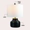 Jonathan Y Malone 20" Modern Transitional Ribbed Tapered Ginger Jar Resin/Metal LED Table Lamp, Black JYL5517A - alternate 6