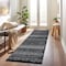 World Rug Gallery Contemporary Minimalistic Stripe LInes Runner Rug 2 ft x 7 ft Black WR30BLACK2X7 - alternate 1