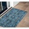 Homeroots 3' X 5' Denim and Gray Oriental Washable Non Skid Indoor Outdoor Area Rug 563748 - alternate 4