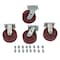 Vestil 6"X2" DUCTILE STEEL CASTER KIT 8000# CAP, PK4 D-CK4-SC6-2HD - alternate 3