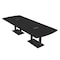 Skutchi Designs Arc Rectangle Meeting Room Table, 45 in W, 120 in L, Black HAR-AREC-48x120-DOU.BK-U999ST19-EBLK - alternate 1