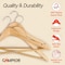 Lifemaster Wooden Clothes Hangers, Durable, Non-Slip, Space-Saving, 360 Deg Swivel Hook, Natural Finish, 100PK CMPWH100NL - alternate 6