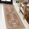 Jonathan Y Bijan Traditional Vintage Medallion Reversible Washable Terra/Blue/Cream 2ft x 8ft Runner Rug SVH107A-28 - alternate 1