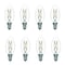 Bulbrite 40w Equivalent Dimmable B11 Vintage Edison Clear LED Light Bulb Candelabra (E12) Base, 3000K, 8PK 861623 - alternate 1