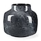 Homeroots 9" Black Mottled Round Glass Table Vase 608283 - alternate 1