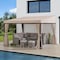 Sunjoy 10' x 12' Wall Mounted Gazebo with Weather Resistant Fabric Roof, Black Aluminum and Metal Frame A101001560 - alternate 1