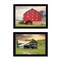 Homeroots Set Of Two Mail Pouch Red Barn and Mill  Black Framed Print Wall Art, 2PK 405884 - alternate 4