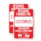 Signmission Reserved Parking for Customers Unauthorized Vehicles To, 18'' X 24'', Heavy Gauge Aluminum, 2PK A-1824-2PACK-23121 - alternate 1