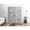 Vdomdoors Solid French Double Doors 72 x 96in, Light Grey Oak W/ Frosted Glass, Closet Bedroom Sturdy Doors SETE6933DD-OAK-7296 - alternate 1