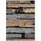 Homeroots 5' X 8' Black Gold And Brown Striped Washable Indoor Outdoor Area Rug 616641 - alternate 5