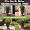 Pure Garden 2-Pack Outdoor Urn Planters 16x18IN for Porch, Patio or Entryway, Bronze 50-LG1433 - alternate 4