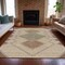 Homeroots 9' X 12' Brown Copper And Fern Green Geometric Washable Indoor Outdoor Area Rug 631901 - alternate 5