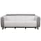 Homeroots 88" Gray and White Polyester Blend Reclining USB Sofa And Toss Pillow With Gray Legs 559216 - alternate 2