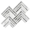 Apollo Tile Toscana 13x16 in. Polished Calacatta Bluette, Thassos White Chevron Mosaic Tile, 5PK APLEML88CV09A - alternate 1