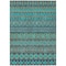 Homeroots 10' X 14' Teal Blue And Navy Blue Quatrefoil Washable Indoor Outdoor Area Rug 583257 - alternate 4
