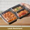 Eco Harmony Products Microwaveable Food Container, Square with Lid, 3 compartments, 48oz, 100PK 804554 - alternate 4