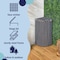 Happimess Chloe 15.56-Gallon All-Weather Wicker/Metal Corner Hideaway Outdoor Trash Can, Navy/White HPM1200B - alternate 7