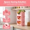 Basicwise Stackable Storage Container, 11 in L x 10 in W x 9 in H, Pink, Plastic, 3 PK QI003215P.3 - alternate 4