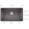 Blanco Precis 30 Single Bowl, Cinder 442530 - alternate 3
