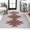 Jonathan Y Chayton Minimalist Geometric Non-Slip Machine-Washable Gray/Brown 4 ft. x 6 ft. Area Rug WSH110E-4 - alternate 1