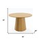 Homeroots 46" Natural Wood Pedestal Base Round Top Dining Table 721085 - alternate 3